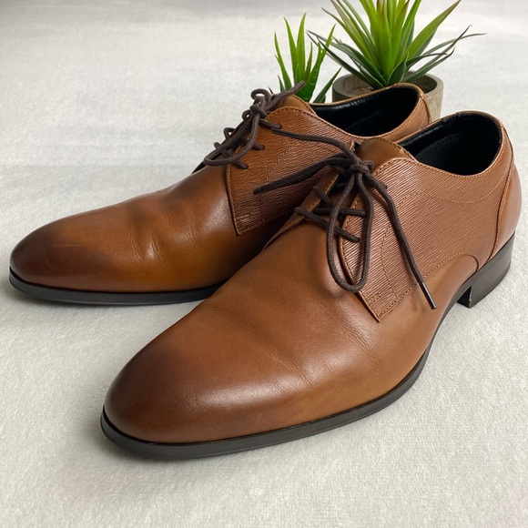 Aldo Other - Aldo Kingsley Pillow Walk Lace Up Derby Dress Shoes (Cognac)